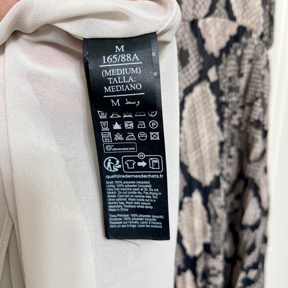 All Saints Donatello Snake Print Sleeveless Midi Dress Size M - Picture 8 of 11